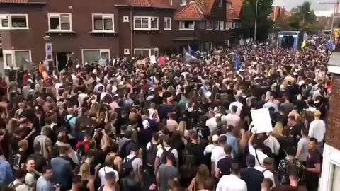 Amsterdam, Netherlands: Vaccine Passport and Lockdown Protests Sept 11 2021