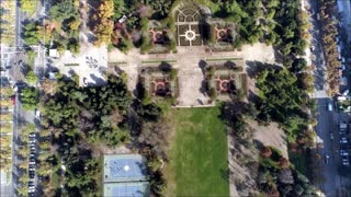 Aerial view at Parque Araucano in Santiago, Chile
