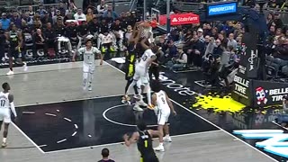 Turner EXPLODES! Two-Handed Dunk Rocks Nets