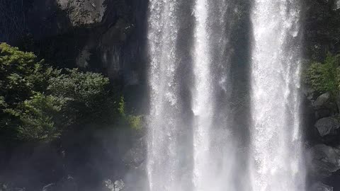 the fall of a waterfall