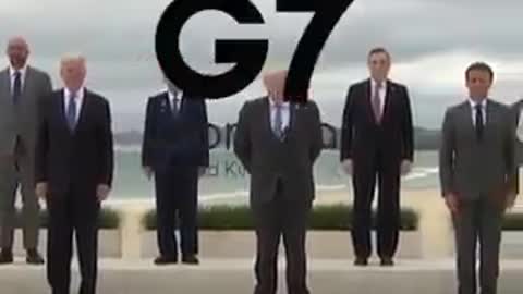 G7 elbow new NWO salute 2021