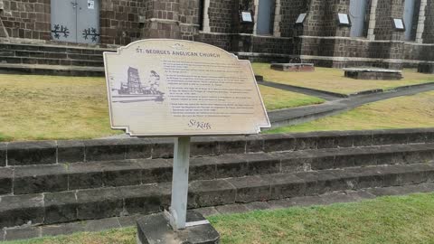 Looking around a church in St Kitts