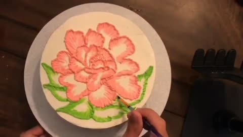 Super satisfying cake decoration time lapse