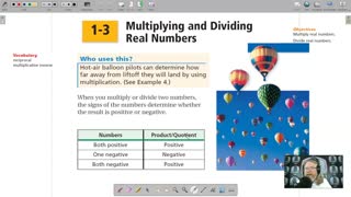 Algebra 1 - Chapter 1, Lesson 3 - Multiplying and Dividing Real Numbers