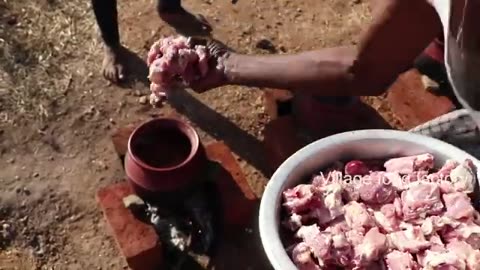 CLAY POT MUTTON CURRY indian village recipe