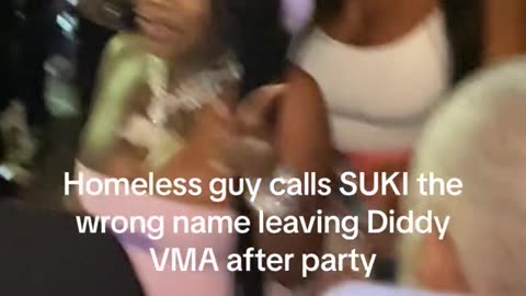 Homeless Man Calls Suki The Wrong Name Leaving Diddy Party! Legend Already Made / Black Willy Wonka