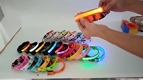 LED Dog Anti-lost Collar Glowing Luminous LED Light Pet Collar