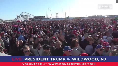HOLY SH*T! Around 100,000 Patriots showed up for President Trump Rally in NJ.