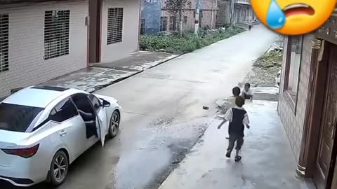 Children accident in car