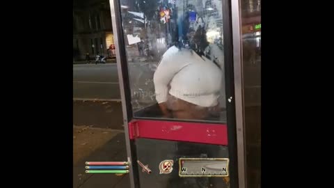 Redguard Caught Brown-Handed SHITTING in a Breton PHONEBOX - Oblivion NPC [Rumble Exclusive]