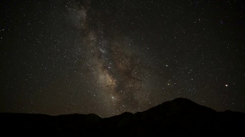 The milky way is moving in the night sky