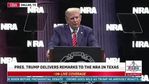 FULL SPEECH: President Trump Delivers Remarks at NRA Meeting in Dallas, TX - 5/18/24