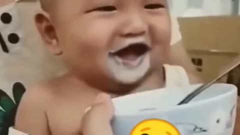 baby laughing 😂🥺😂 #shorts #babylaughing #babyfood #views