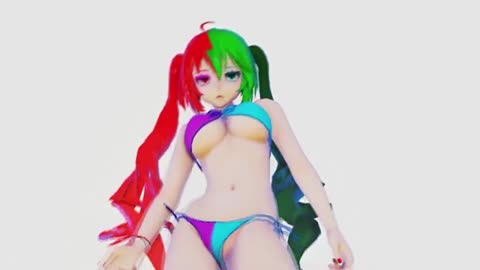 MMD Multi colors Miku Dance MMD