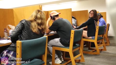 LOVE LIVE SERVE | BLASTING INAPPROPRIATE SONGS IN THE LIBRARY PRANK