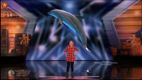 Lilly Wilker 11 years old Makes FUNNY ANIMALS SOUNDS Caller America's Got Talent 2018 Auditions AGT