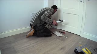 Skirting board caulking