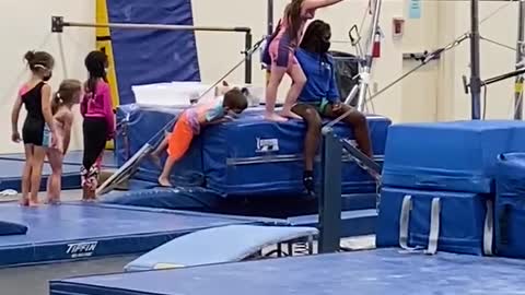 Gymnastics face plant