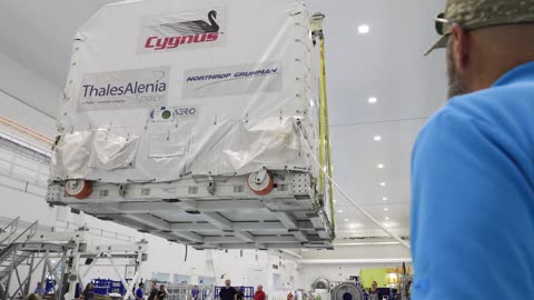 NG Cygnus pressured cargo module(PCM) Arrival at SSPF