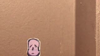 Wall Ghoul (Paper Cutout Stop Motion) #shorts