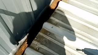 Gutter repair on industrial building