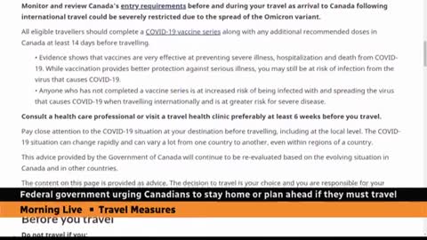 Canada warns against travel