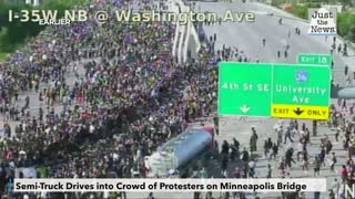 Truck driver arrested in Minneapolis after driving through protest on freeway