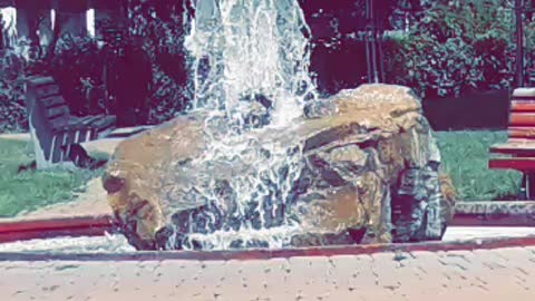 A park in Romania with fountain feature