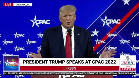 "The Biggest Lying Scum are the Politicians" Trump CPAC 2022 Speech