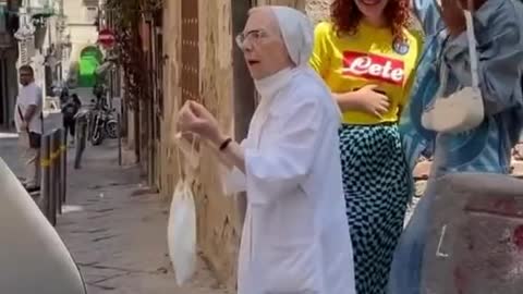 Neopolitan Nun Cockblocks Degenerate Lesbos
