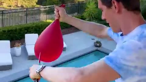 Water balloon drop funny