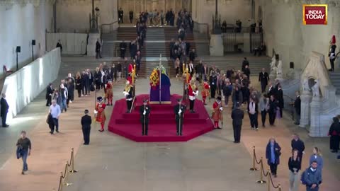 US President Joe Biden Pays Respect To Queen Elizabeth II At Westminster Hall