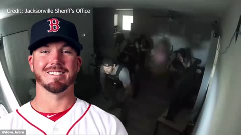 Footage of police in florida arresting former Red Sox pitcher austin maddox