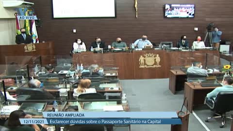 Reunião Ampliada sobre a implantação do Passaporte Sanitário em Florianópolis - 12/11/2021