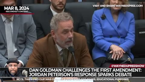 Rep. Goldman (D) Challenges the First Amendment: Jordan Peterson's Response Sparks Debate