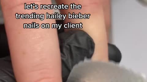 hailey bieber nails 🍩