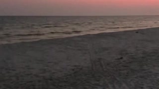 Sunset on the beach at Dauphin Island Alabama
