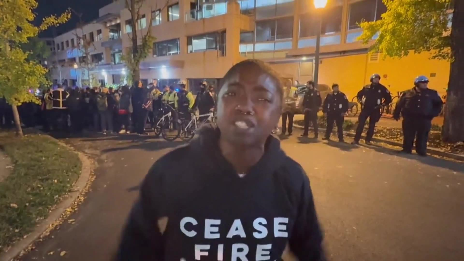 Capitol Police clash with group protesting outside DNC