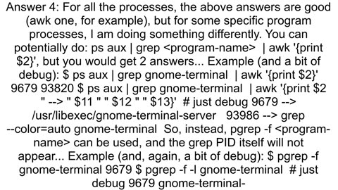 How to always cut the PID from ps aux command