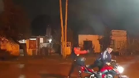 Crazy Biker Shoots Thief!!!