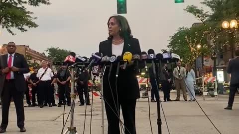 Kamala Harris Criticized Over "Seriously" Odd Remarks At Highland Park Following Mass Shooting