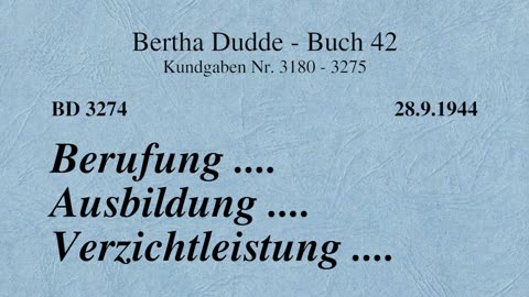 BD 3274 - BERUFUNG .... AUSBILDUNG .... VERZICHTLEISTUNG ....