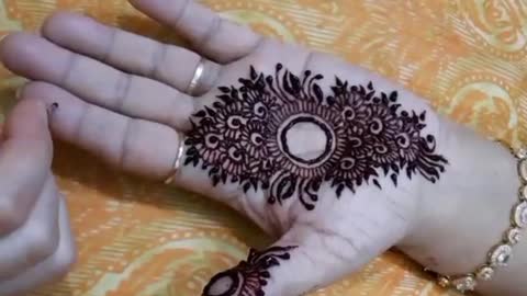 Henna design with henna stain