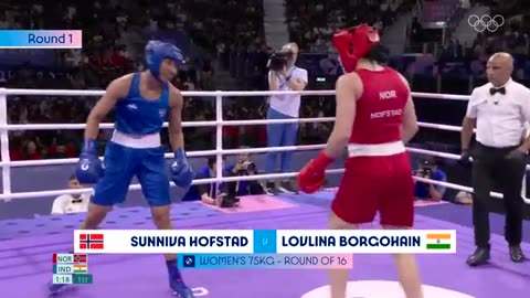 🇮🇳 India's Lovlina Borgohain Advances to Women's 75kg Boxing Quarter-Final | Paris 2024