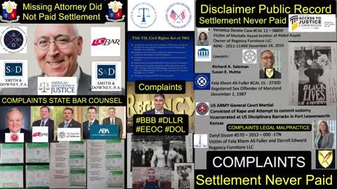 Supreme Court / Smith Downey PA Douglas W. Desmarais Victim Complaints Settlement Never Paid / Regency Furniture LLC