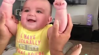 Father And Baby Share Adorable Playing Time Together