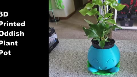 3D Printed Oddish Plant Pot
