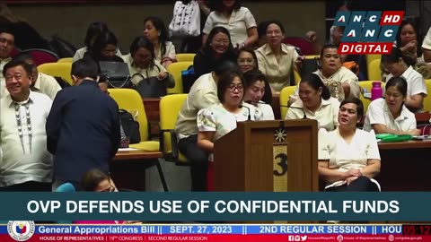 OVP budget sponsor defends use of confidential funds | ANC