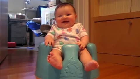 cute baby laughing