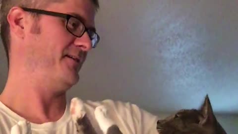 Heartless cat refuses to let owner kiss her